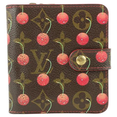 louis vuitton monogram cherry murakami zippy wallet zip around